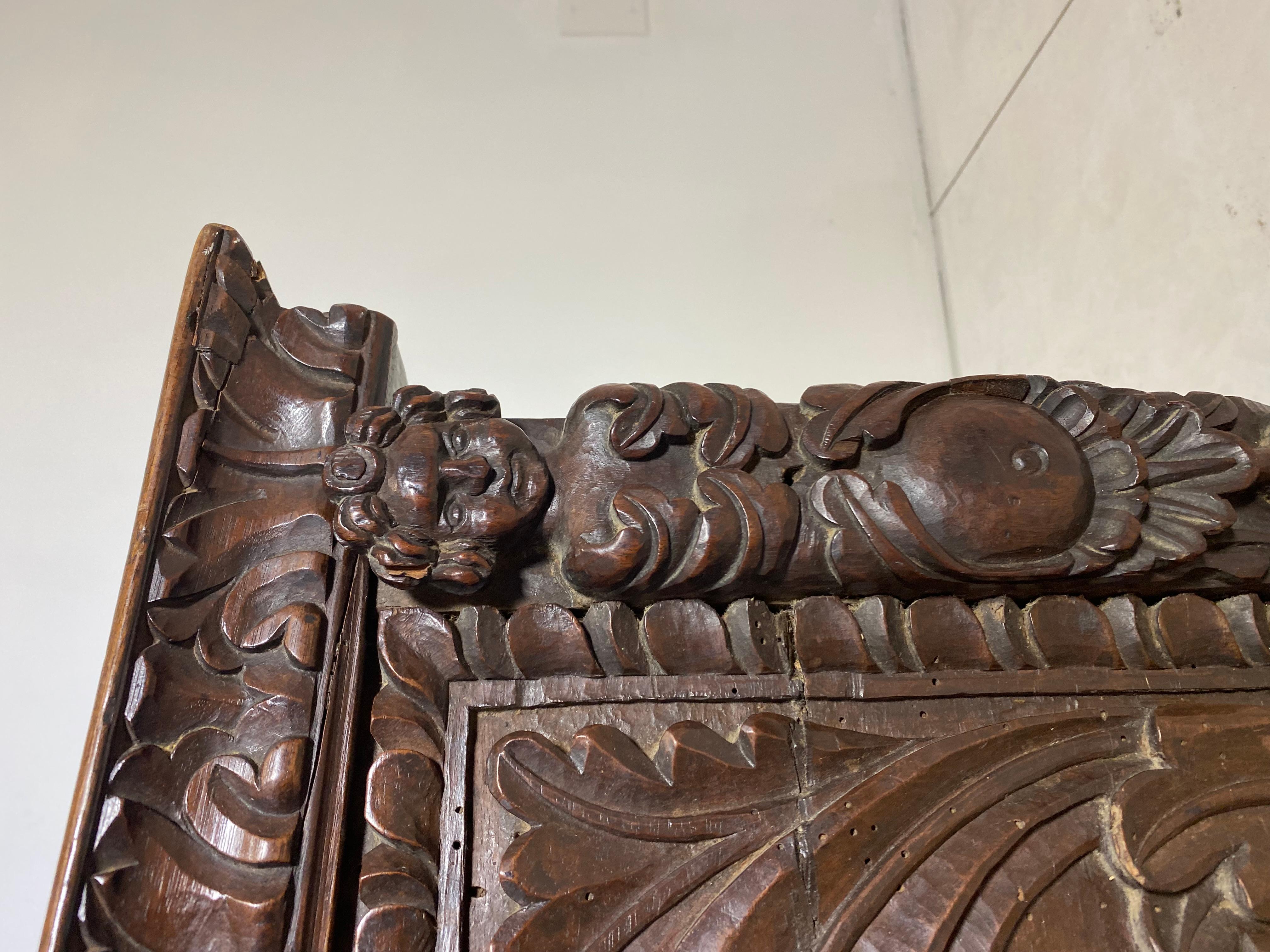 18th Century and Earlier Continental Carved Walnut Chest For Sale