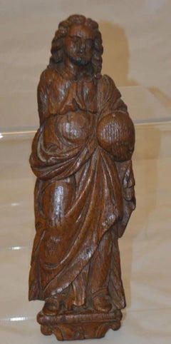 Continental Carved Walnut Figure