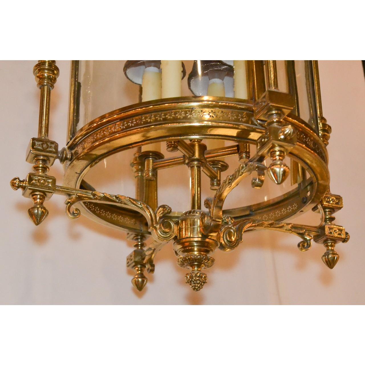 Continental Cast Brass Hall Lantern 4
