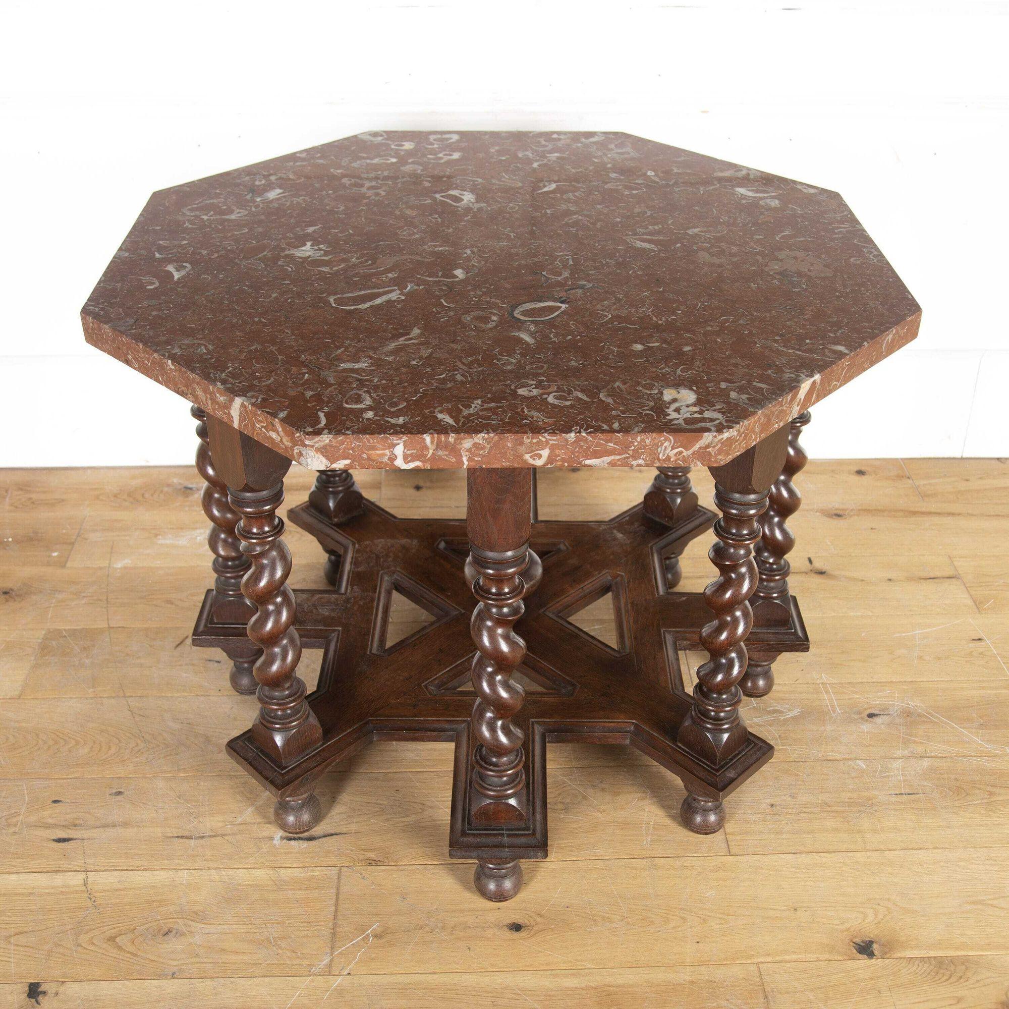 Continental Centre Table with Marble Top 4