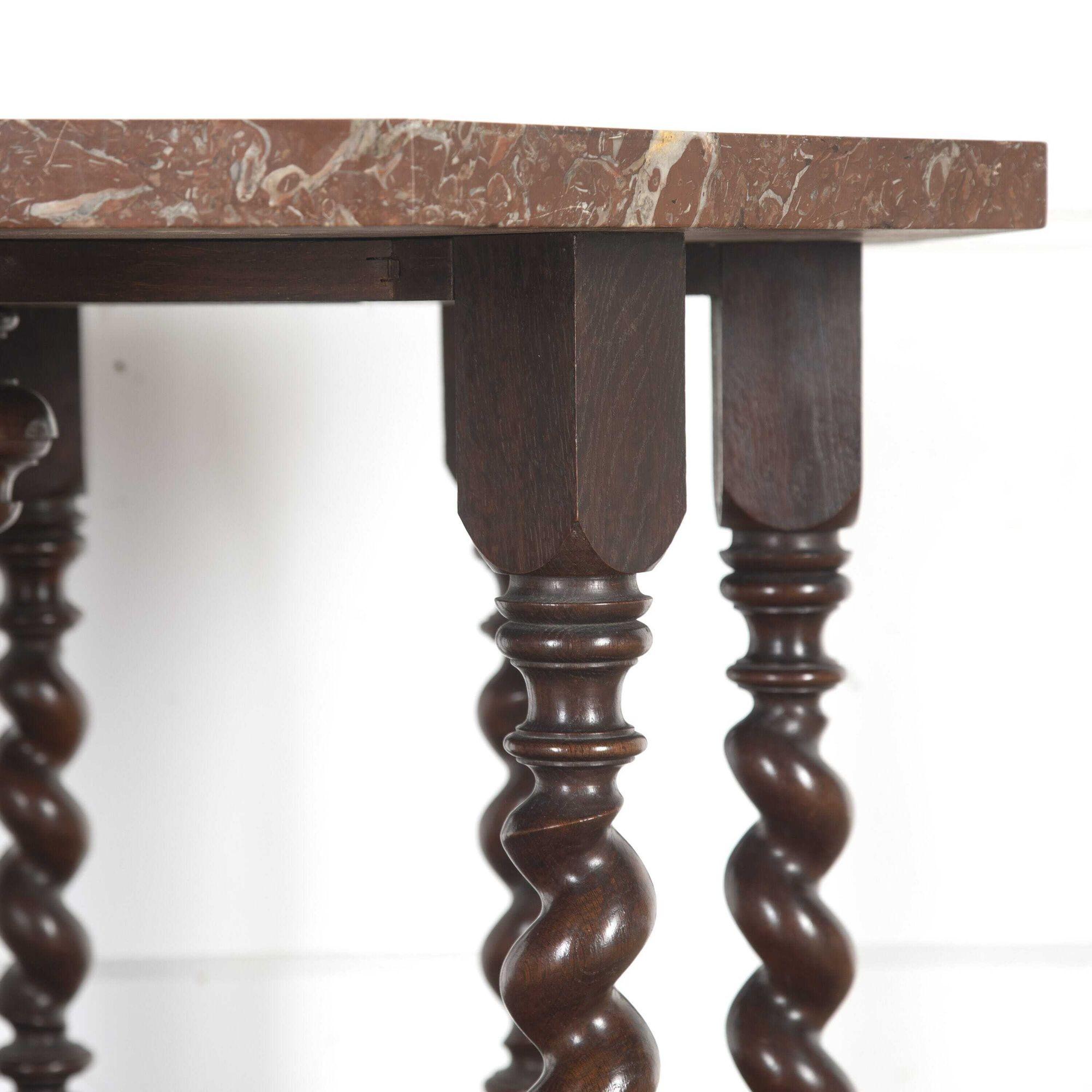 German Continental Centre Table with Marble Top