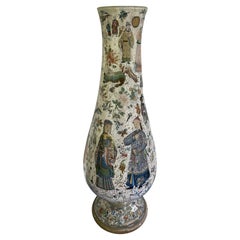 Chinoiserie Decalcomania Baluster Vase