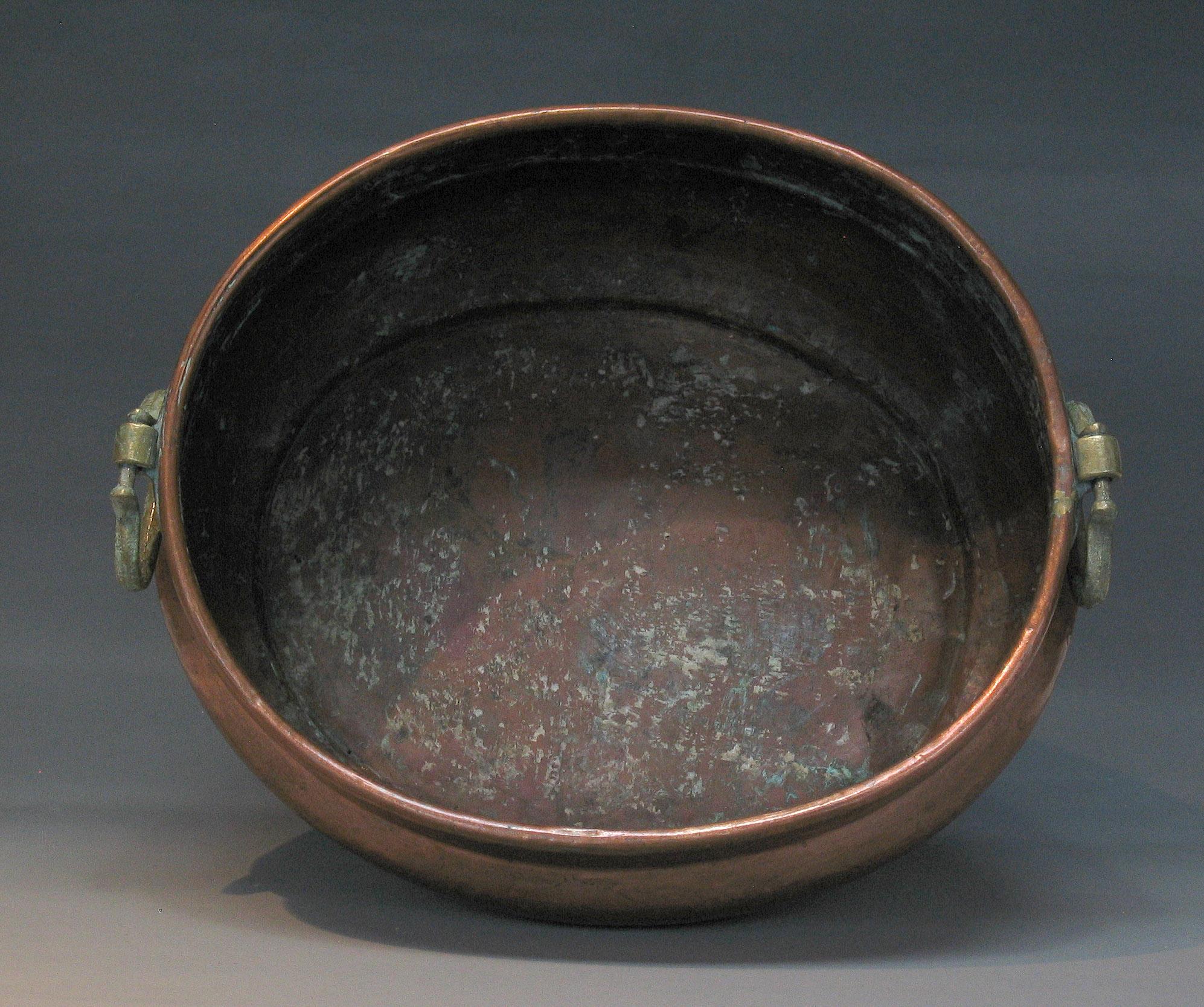 Dutch Continental Copper Oval Wine Cooler or Jardinière