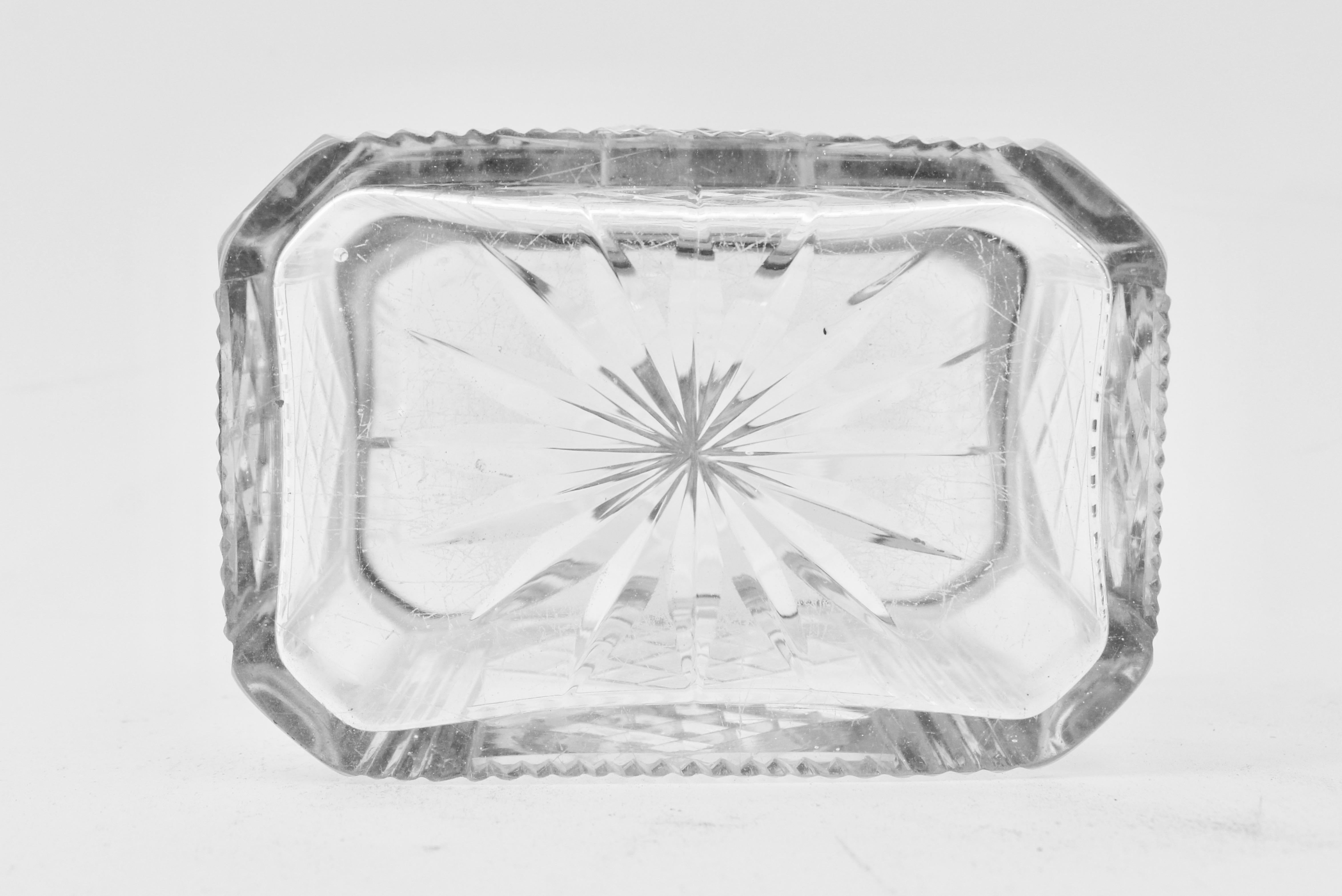 Continental Cut Glass and Silver Decorative Box, circa 1900 For Sale 4