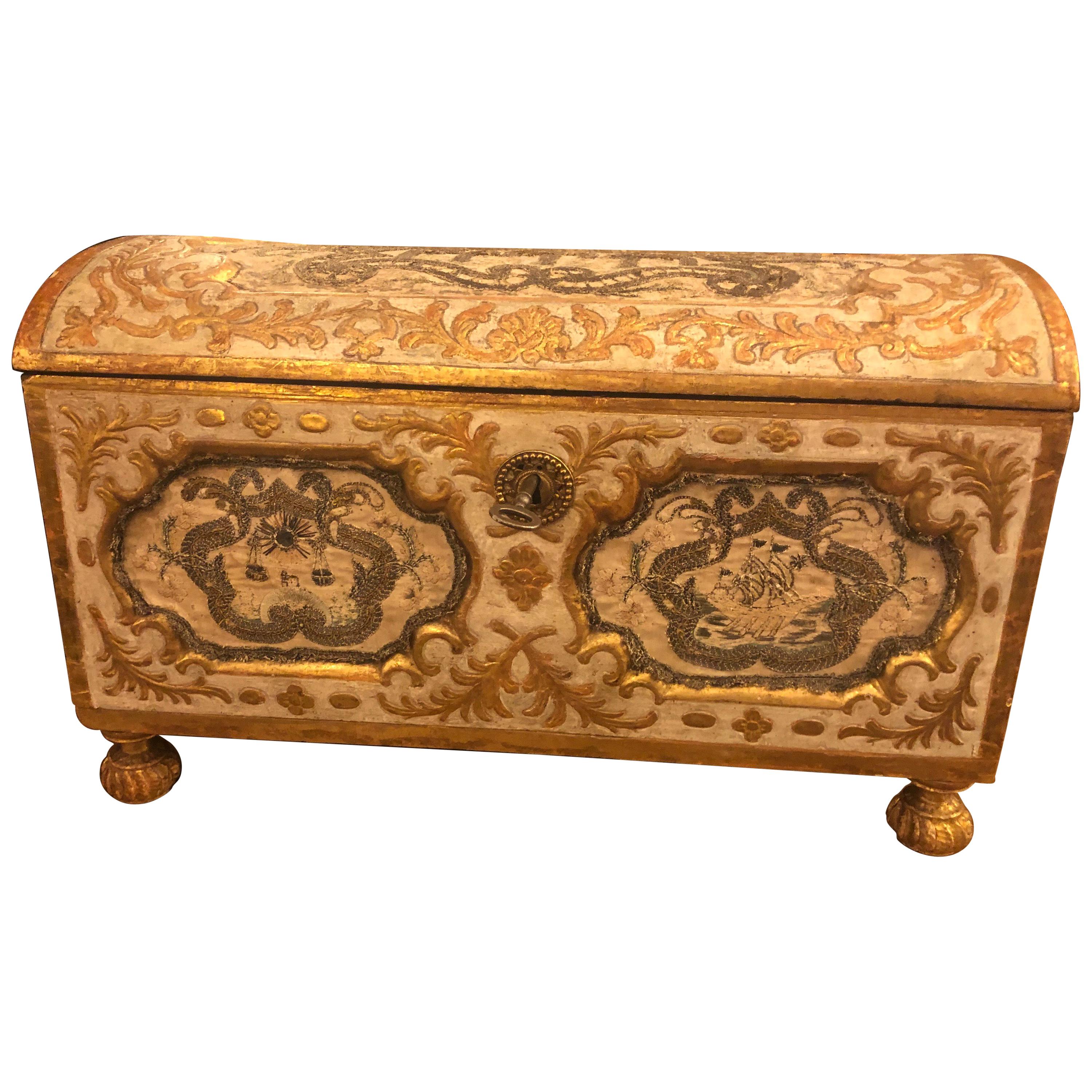 Continental Document Box with Tapestry Inlay