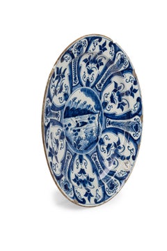 Continental Dutch Blue and White Hand Painted DIsplay Plate
