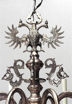 Continental Dutch Style Brass Eagle Chandelier