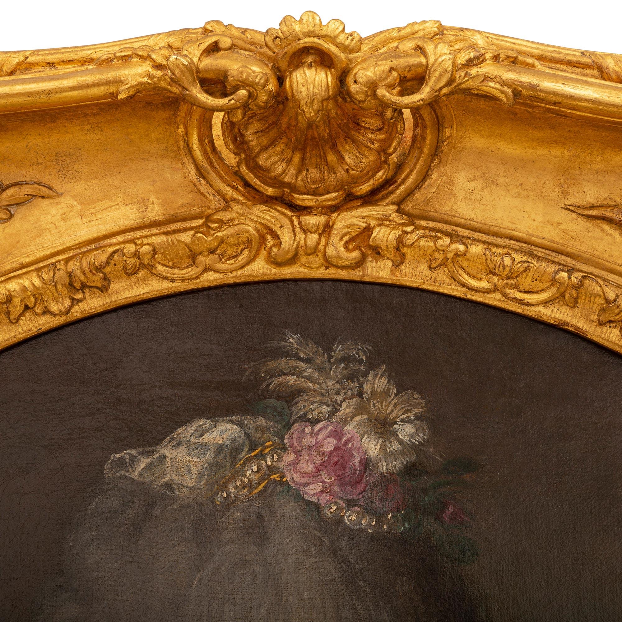 Kontinentales Porträt, Louis XV.-Stil, Öl auf Leinwand, frühes 19. Jahrhundert im Angebot 2