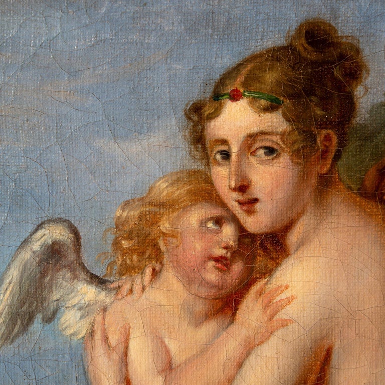 Continental Early 19th Century Neoclassical Style Oil on Canvas