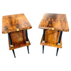 Continental Empire Style Rosewood and Ebony Side Tables