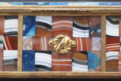 Continental Europe Hardstone Inlay Trinket or Table Box