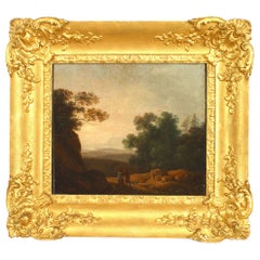 Continental Flemish Landscape with Two Figures