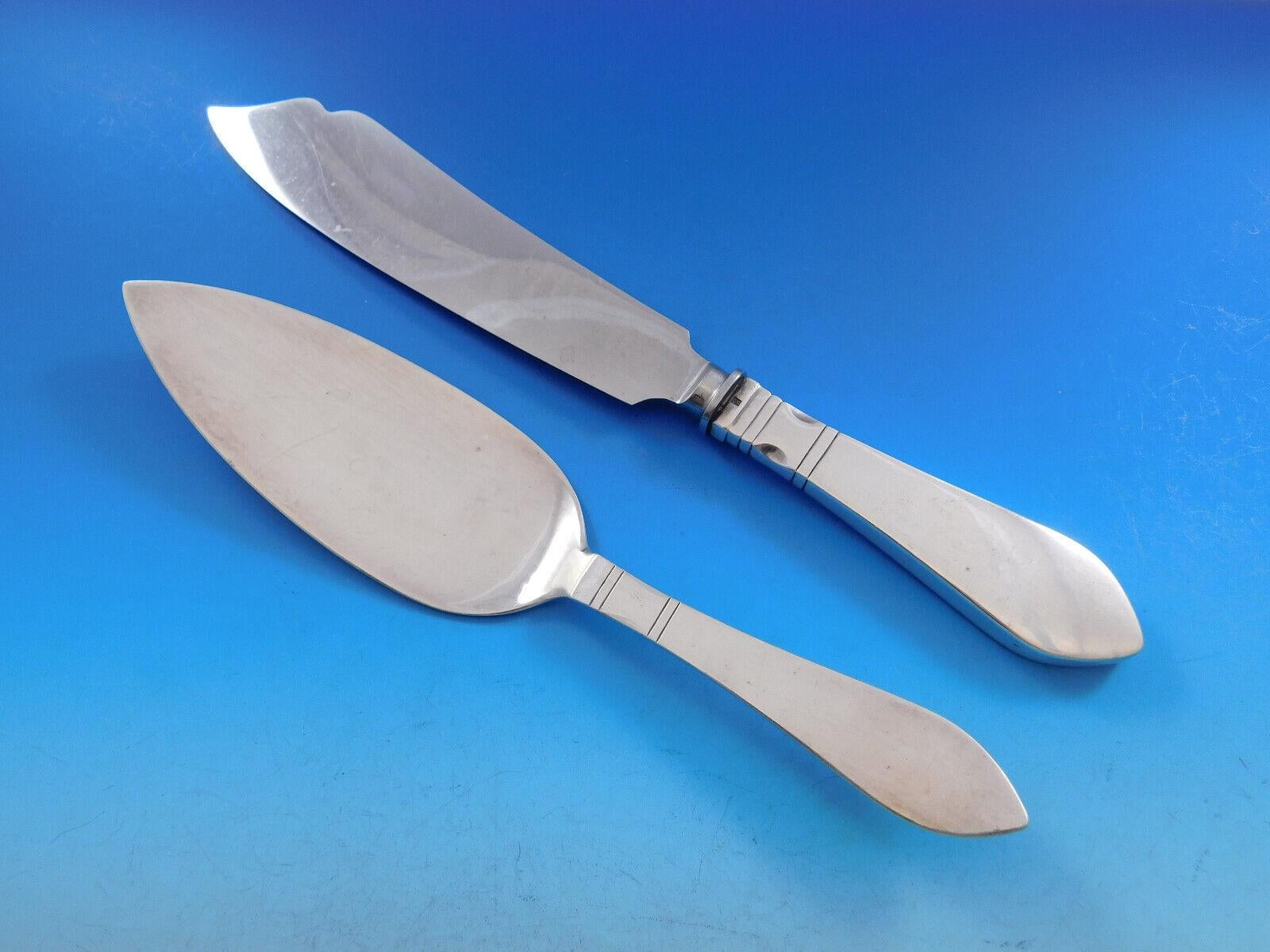 Continentale  Georg Jensen Set di posate in argento Sterling 12 Servizio 164 pezzi Cena in vendita 4