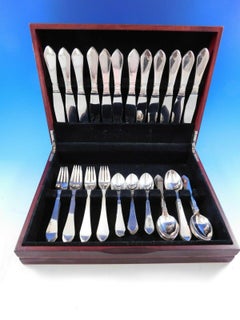 Continental Georg Jensen Sterling Silver Flatware Set 12 Service Dinner 60 Pcs