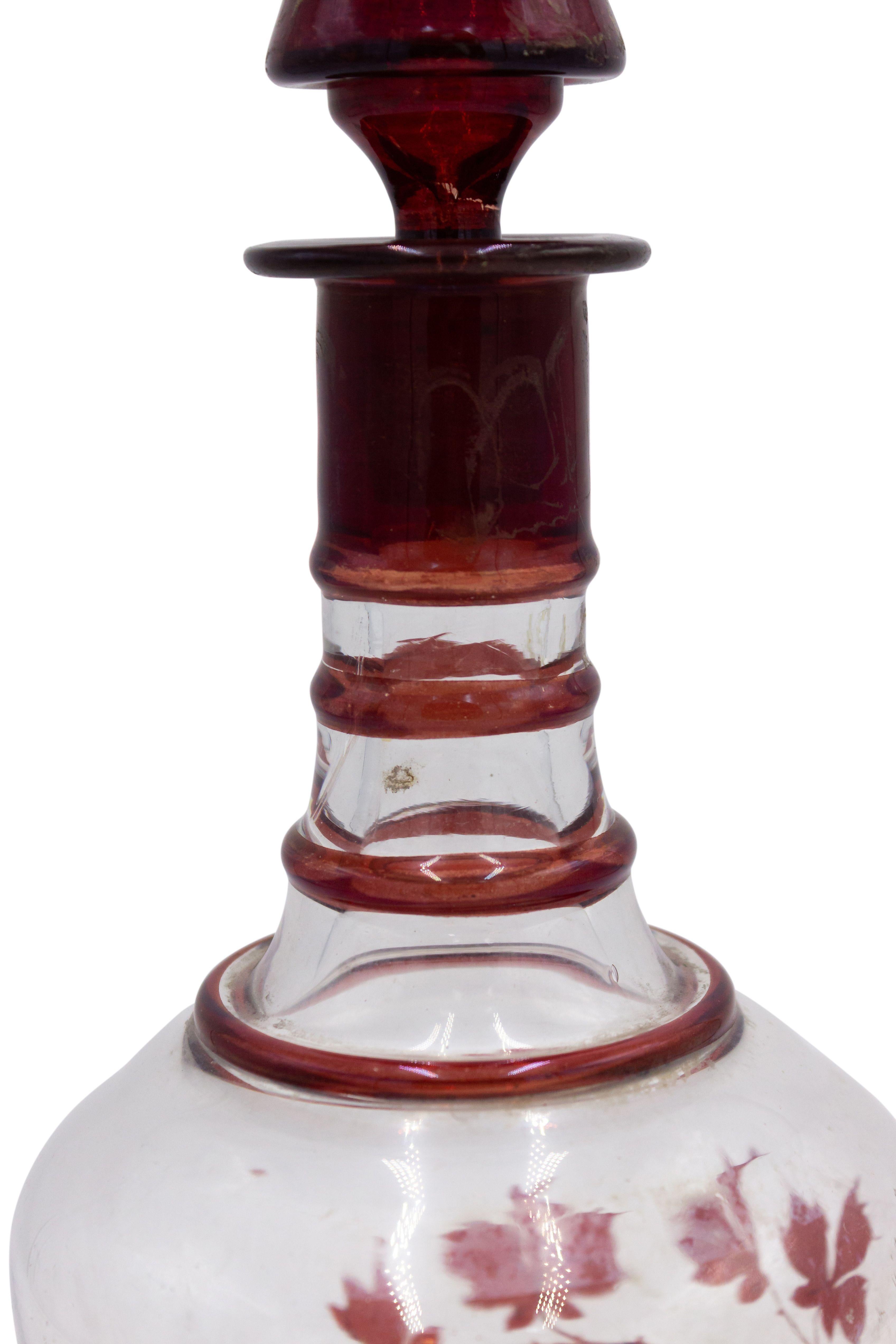 Continental German Glass Decanter In Good Condition For Sale In New York, NY