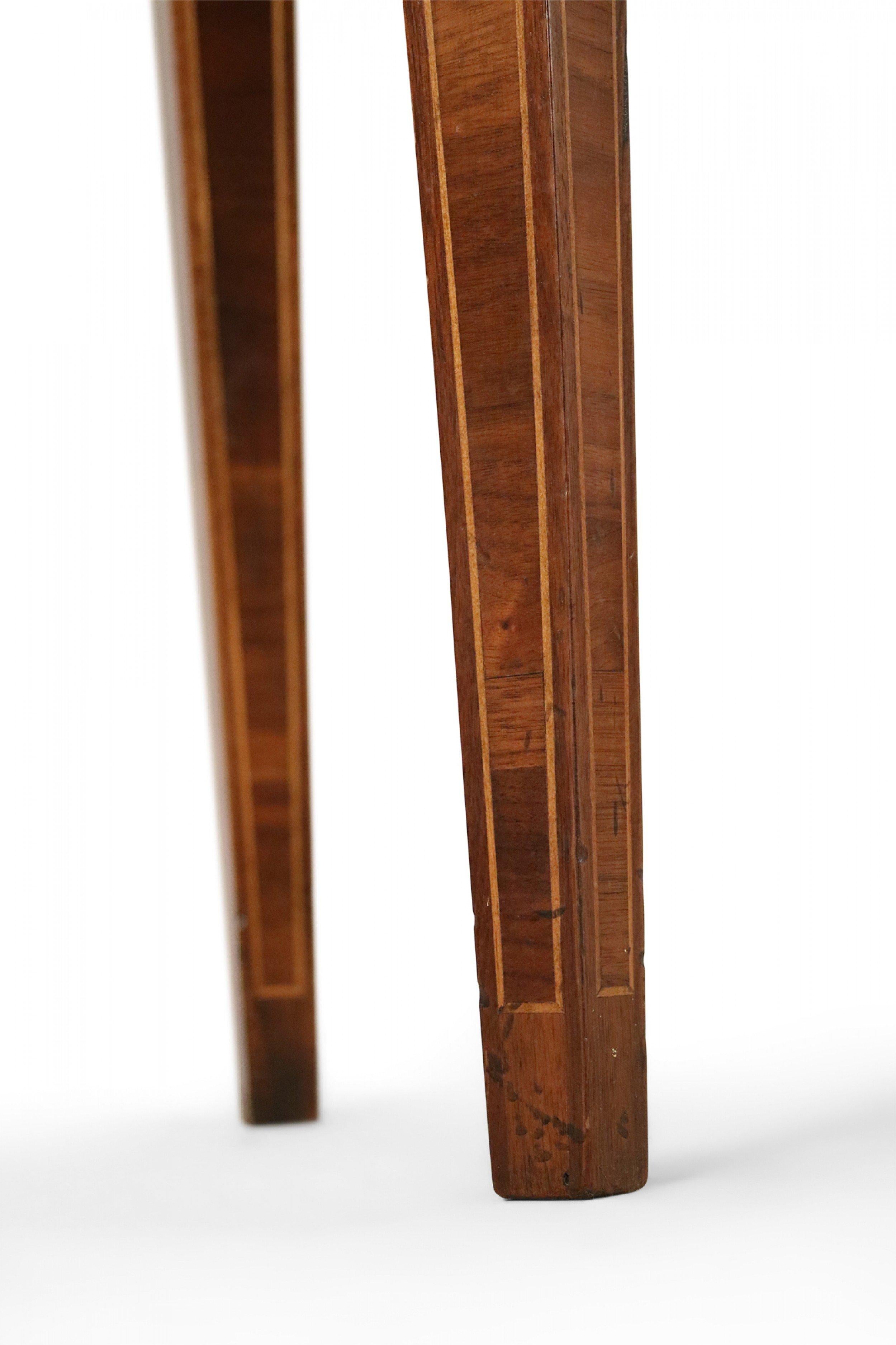 Continental German Mahogany Parquetry Veneer Console Table For Sale 4