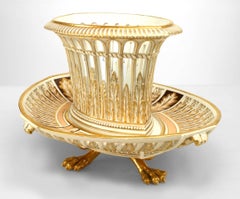 Continental German Meissen Porcelain and Gilt Centerpiece