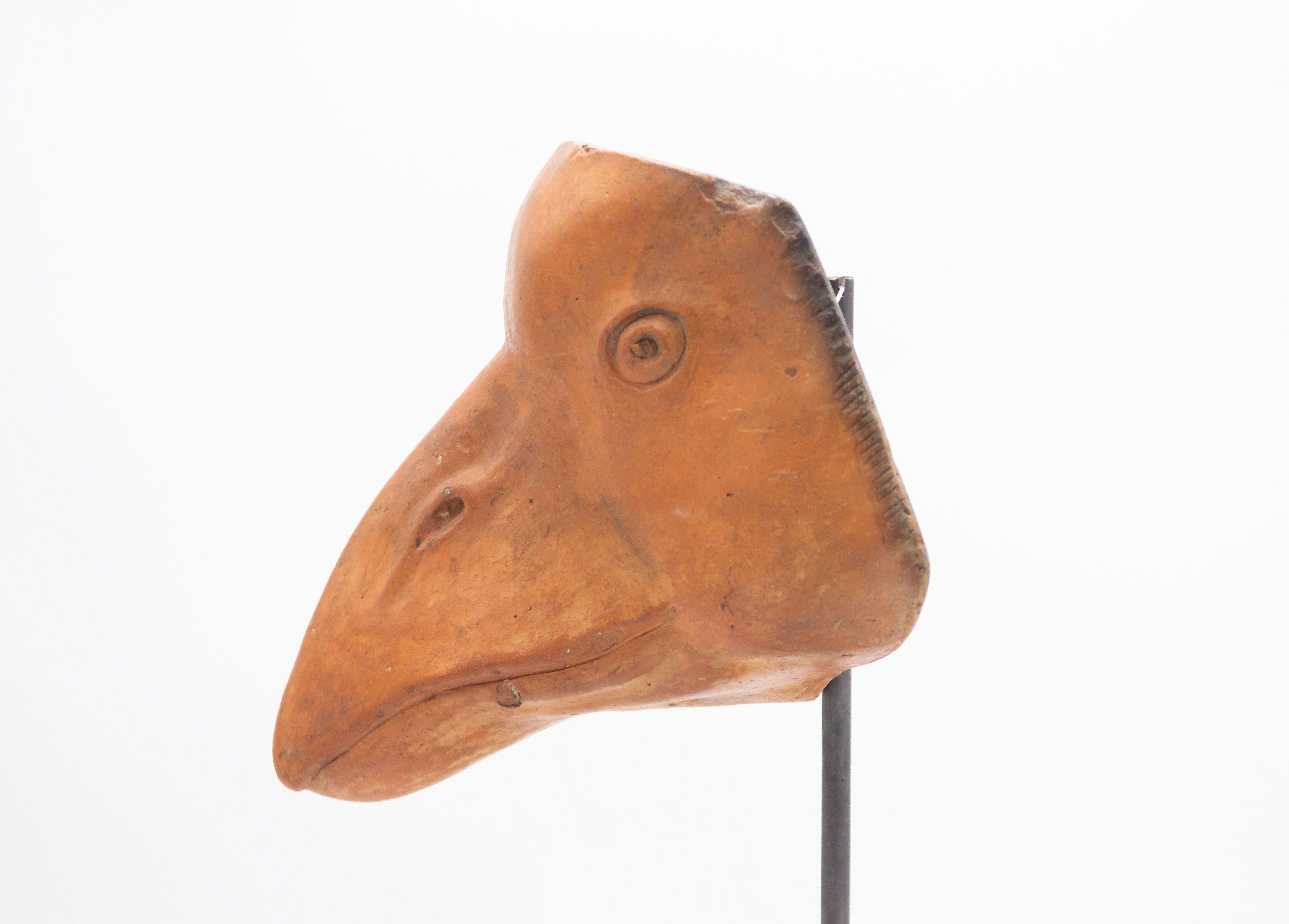 Other Continental German Terra-Cotta Goose Mask For Sale
