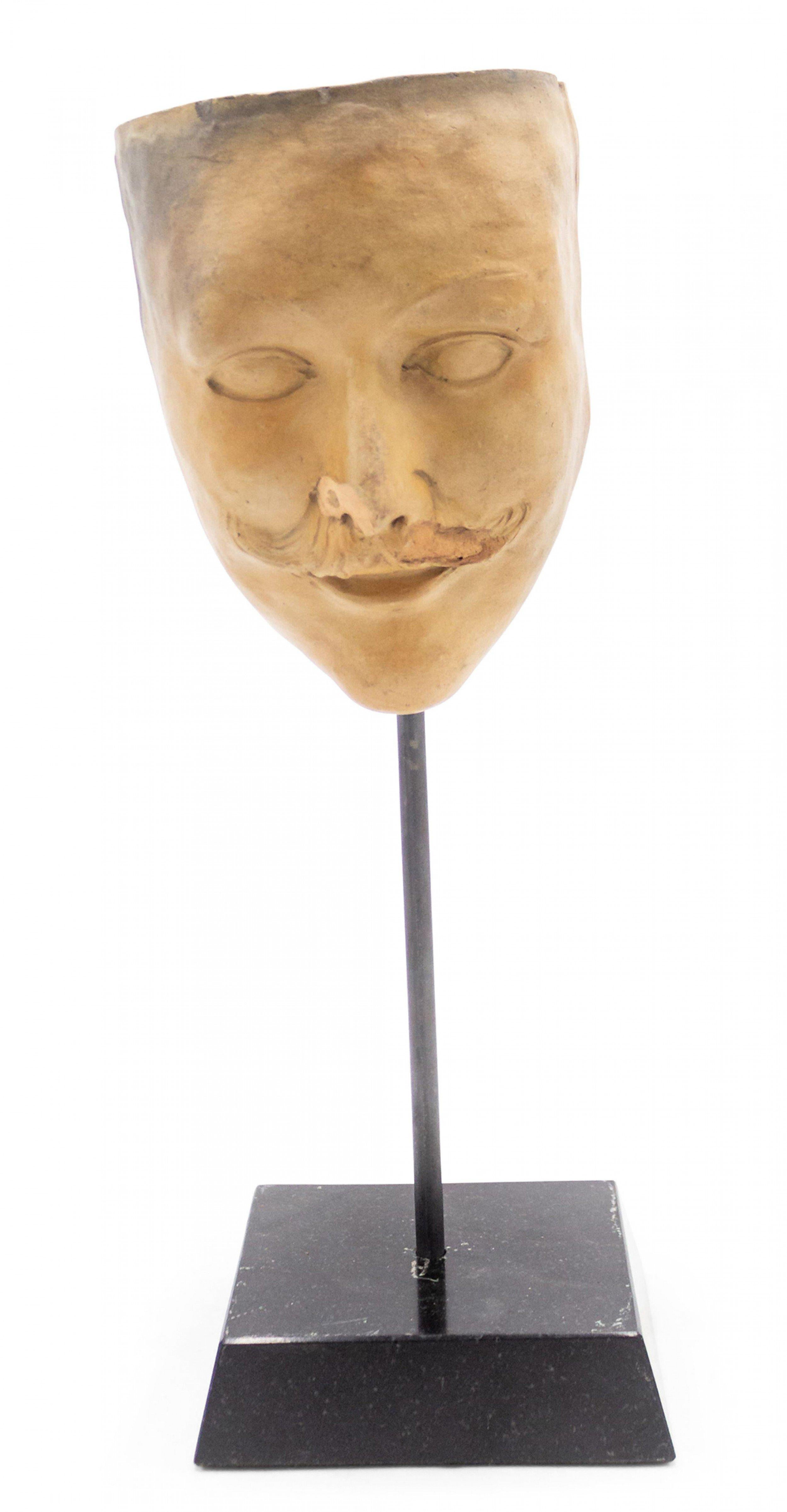 Marble Continental German Terra-Cotta Mask For Sale