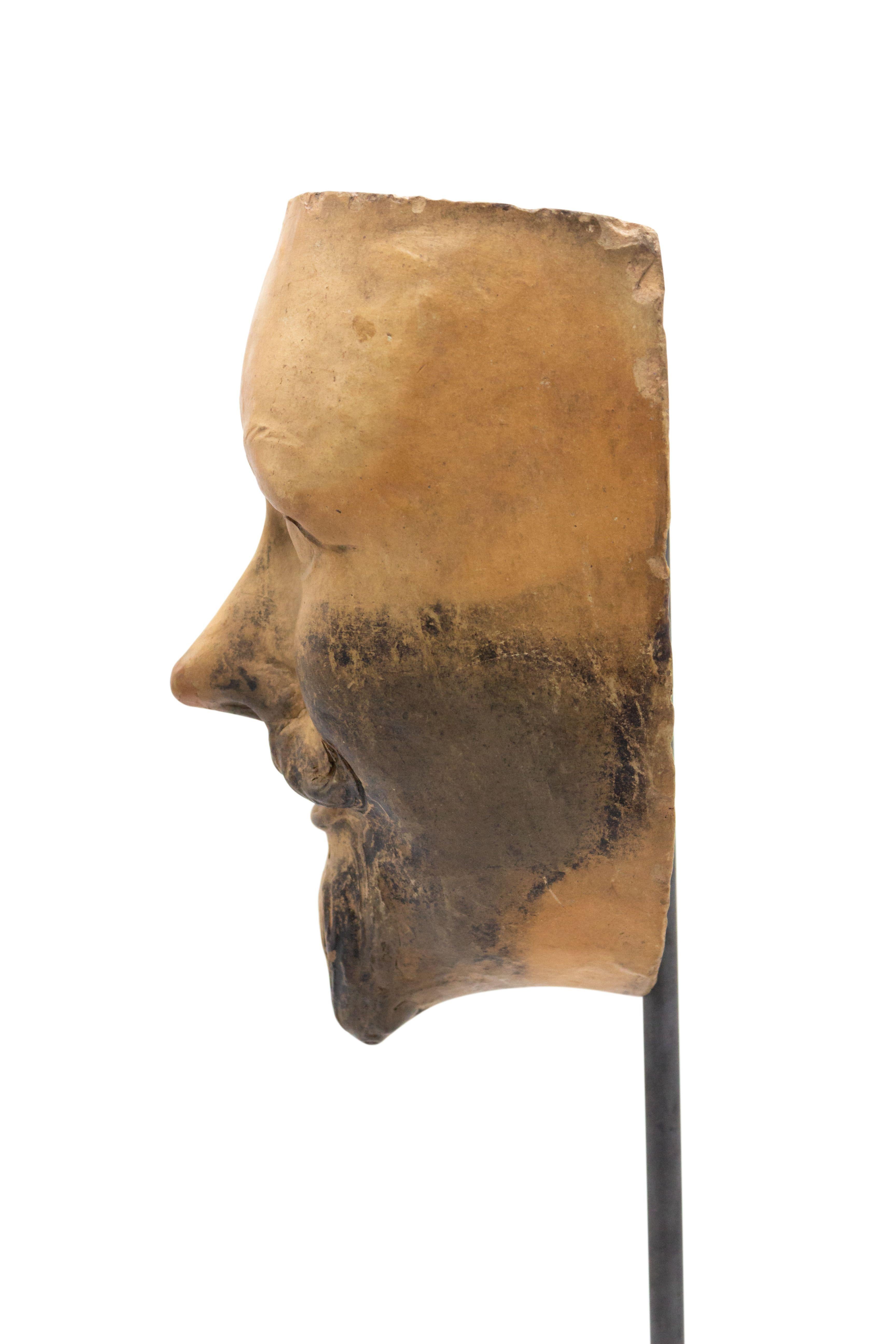Continental German Terra-Cotta Mask For Sale 2