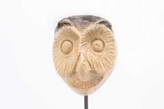 Continental German Terra-Cotta Owl Mask