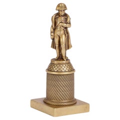 Used Continental Grand Tour Brass Statue of Napoleon Bonaparte