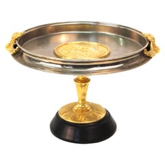 Antique Continental Grand Tour Tazza with Neoclassical Medallion