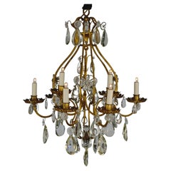 Continental Iron & Crystal Chandelier