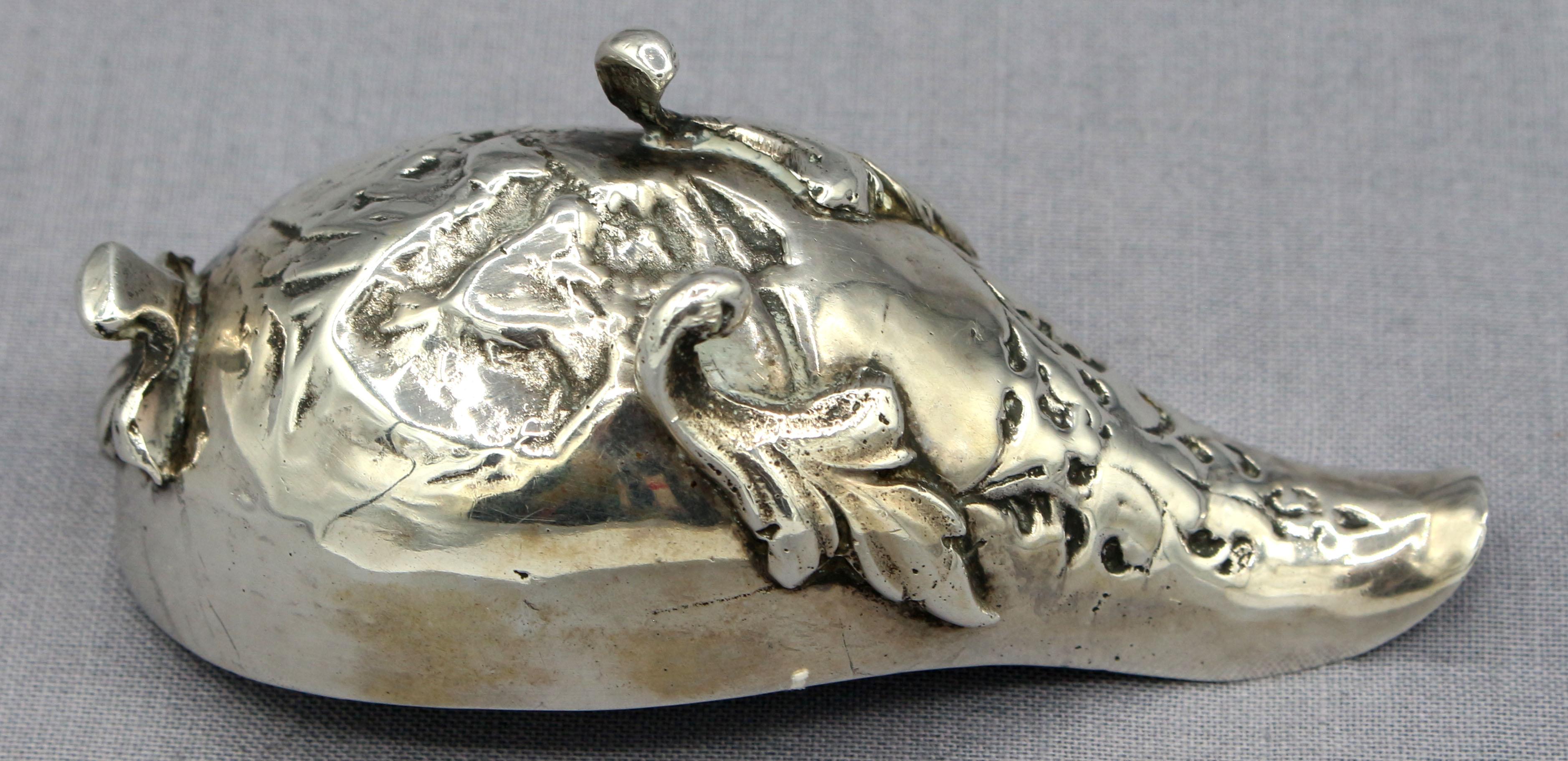 Continental Late 19th Century 800 Silver Pipe Rest In Good Condition For Sale In Chapel Hill, NC