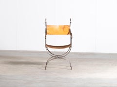 Continental Leather & Hide Curule Chair