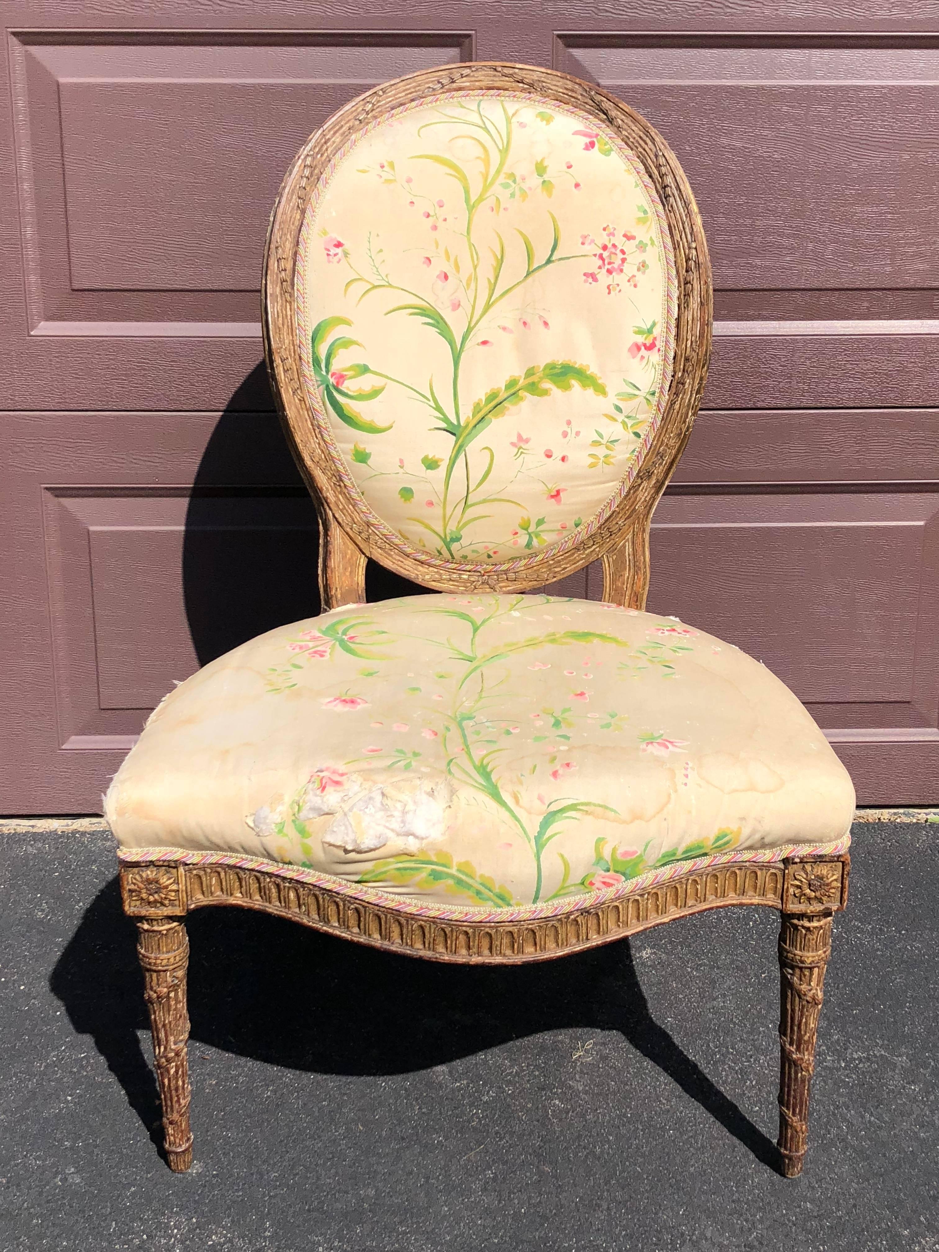 Louis XVI Side Chair For Sale 4