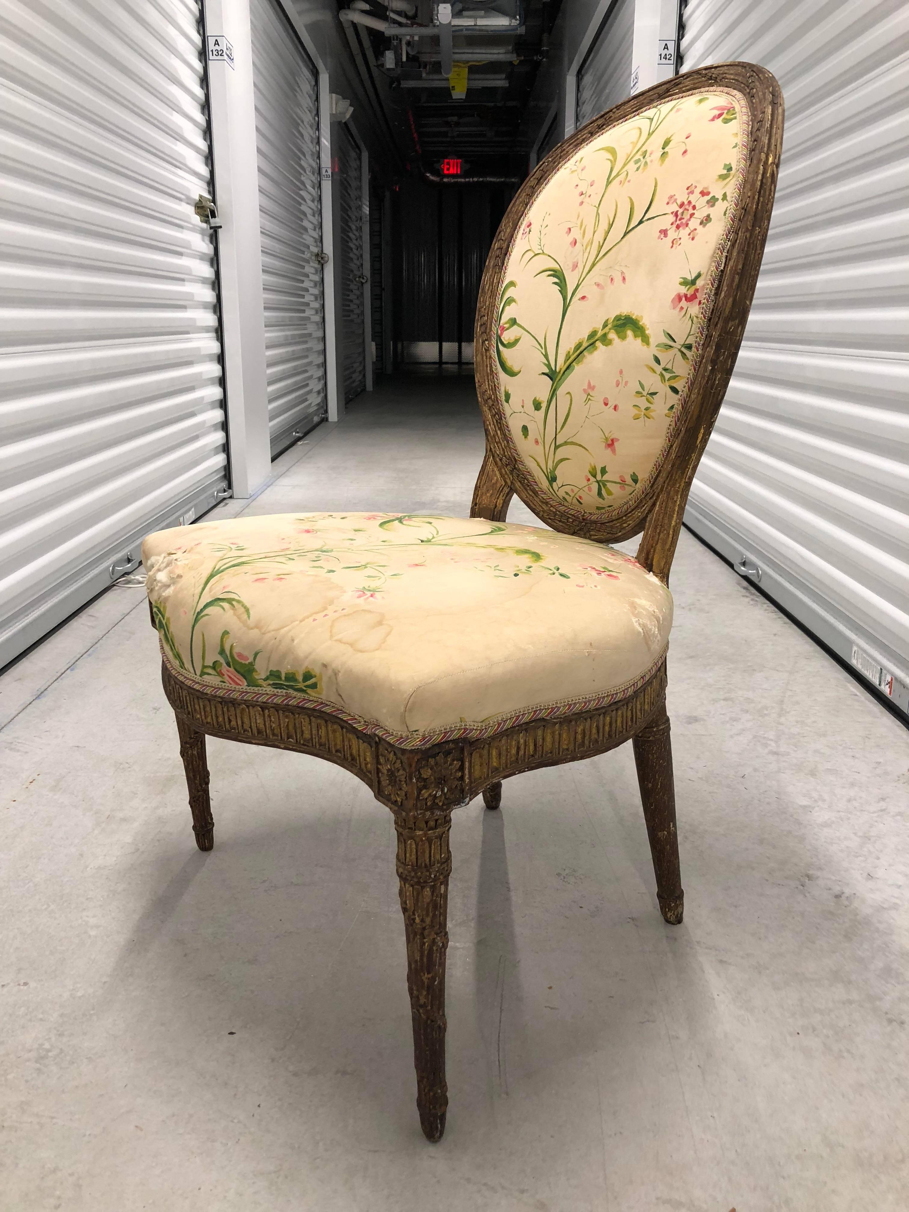 Late 18th Century Louis XVI Side Chair For Sale