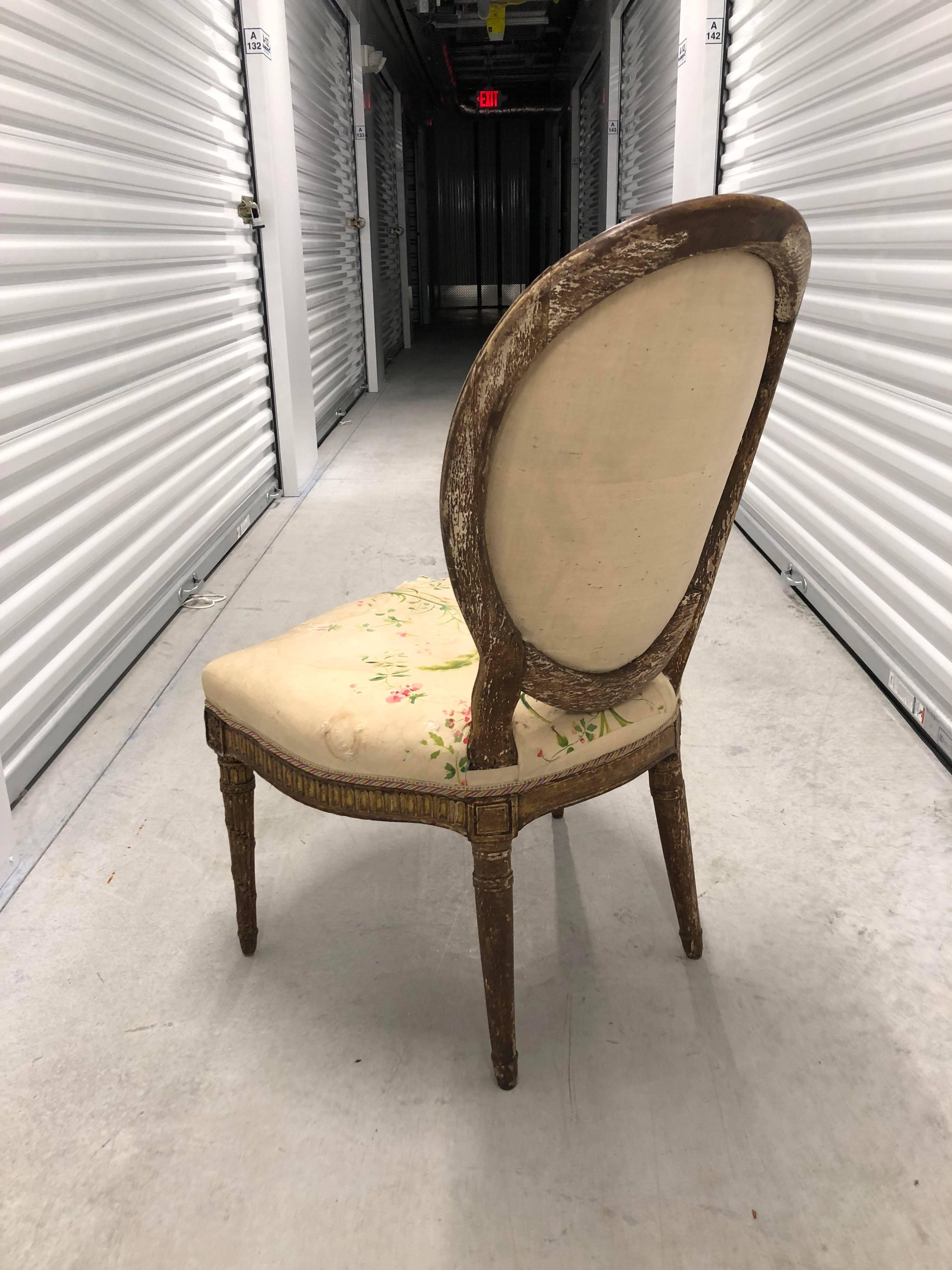 Louis XVI Side Chair For Sale 3