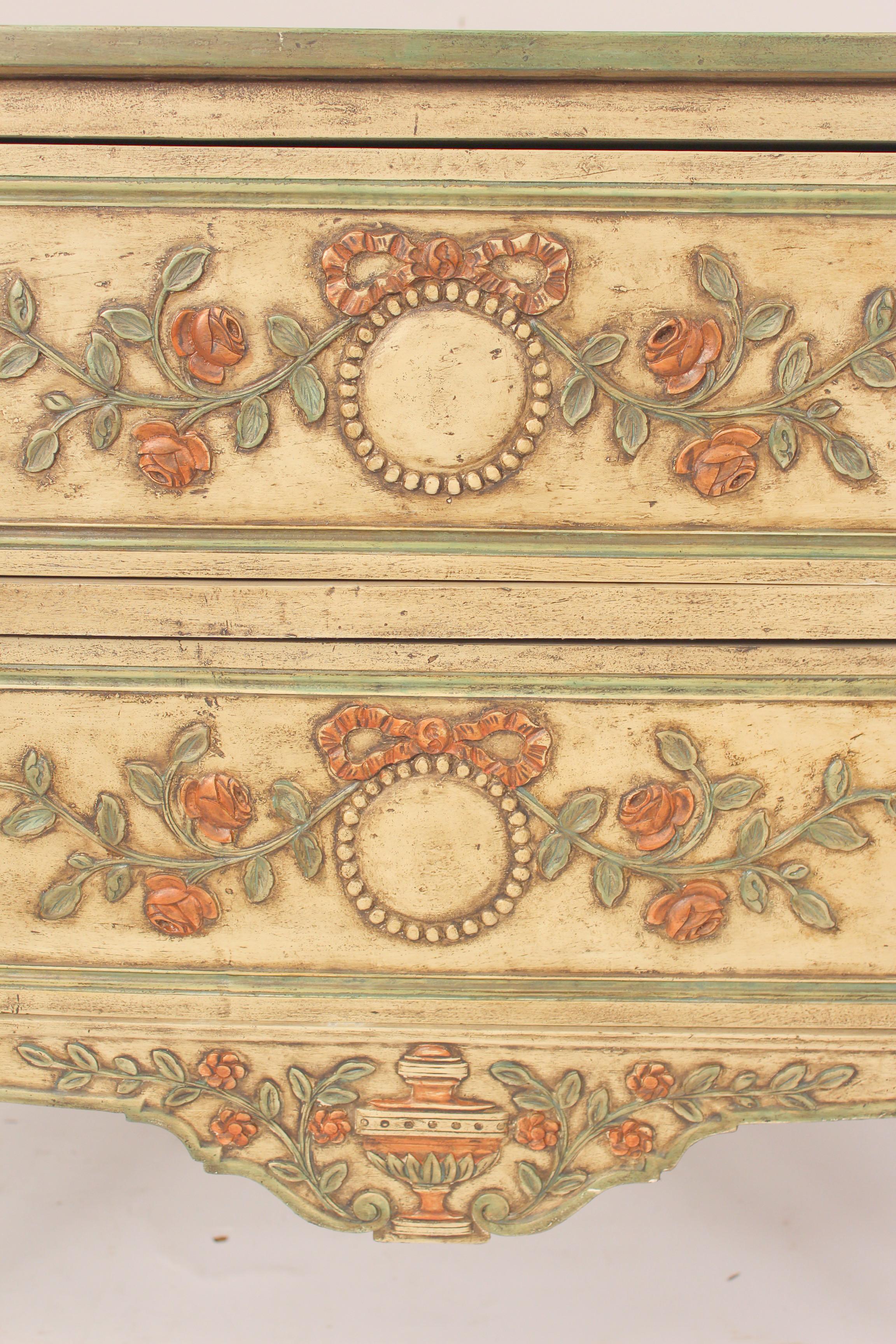 Continental Louis XVI Style Painted Chest of Drawers 1
