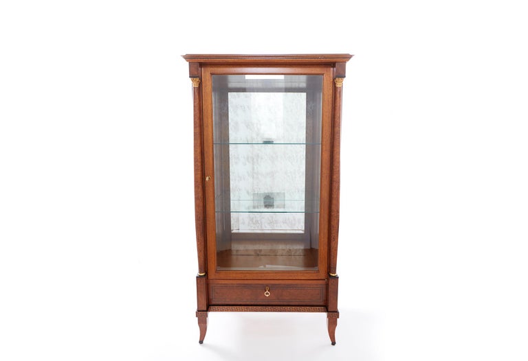 Continental Mahogany / Glass Display Cabinet For Sale 6