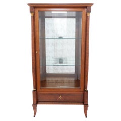 Antique Continental Mahogany / Glass Display Cabinet