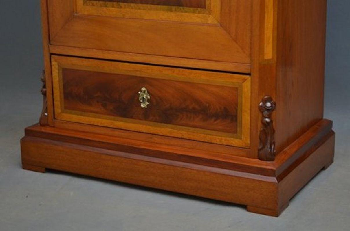 French Continental Mahogany Side Cabinet For Sale