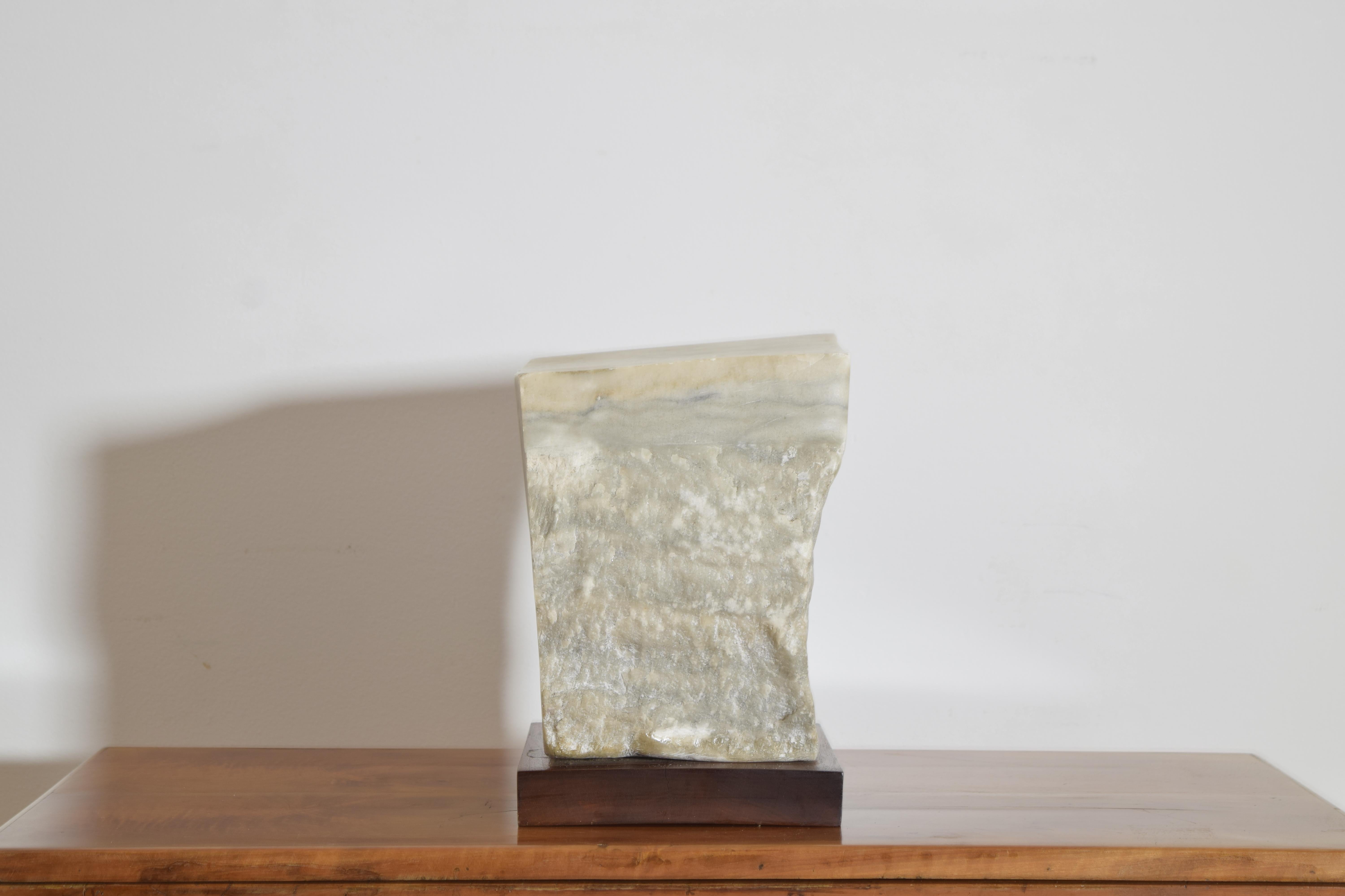 Continental Marble Sunken Arch Sculpture on Wooden Base, Late 20th Century For Sale 2