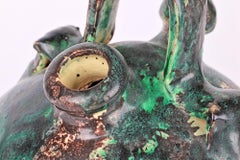 Continental Mottle Glazed Art Pottery Wine Flagon