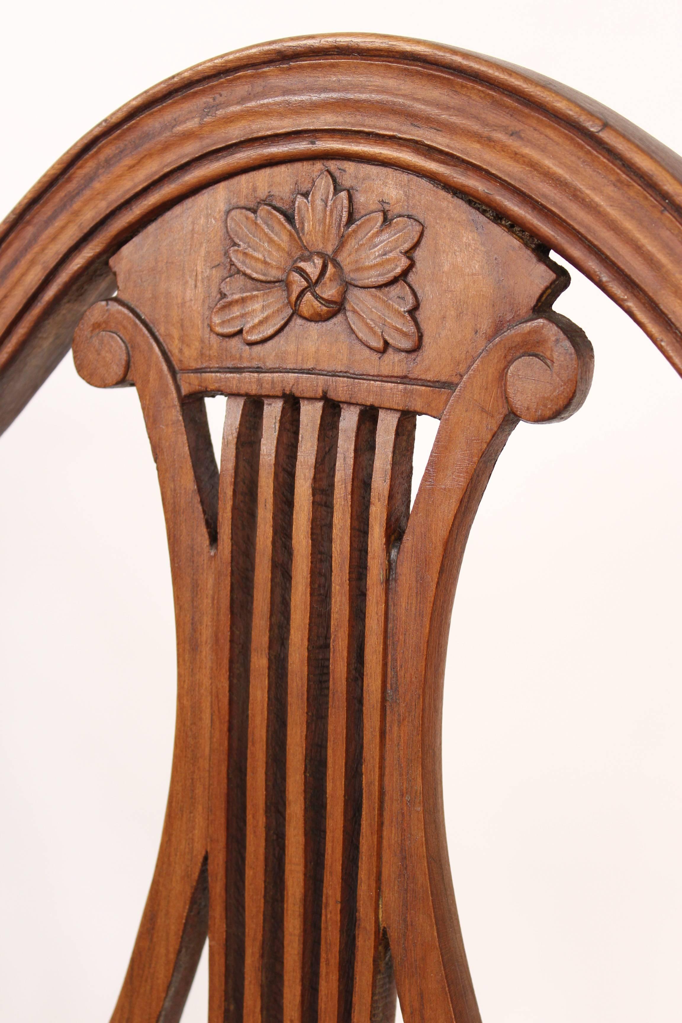 Continental Neoclassical Fruit Wood Settee 3