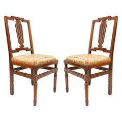 Continental Neoclassic Mahogany Side Chairs