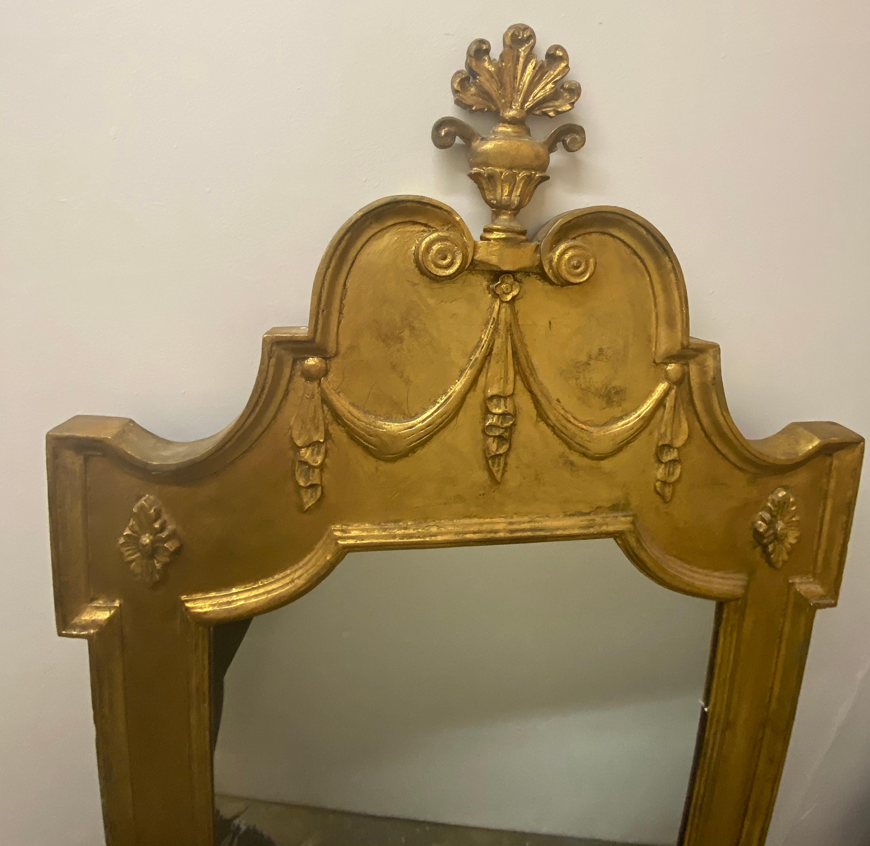 Neoclassical Revival Continental Neoclassical Giltwood Mirror For Sale