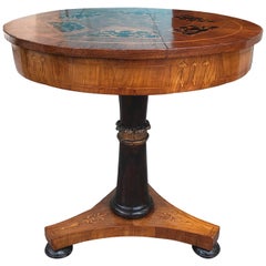 Continental Neoclassical Inlaid Mahogany Center Table, circa 1830