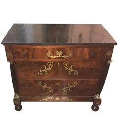 Continental Neoclassical Mahogany Chest
