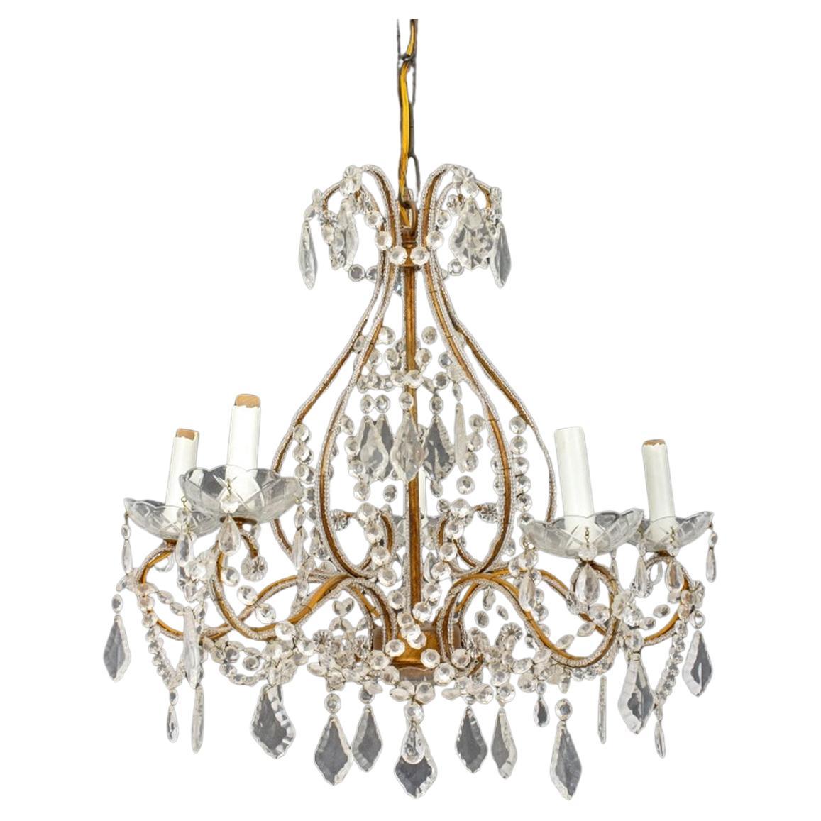 Continental Neoclassical Style Crystal Chandelier