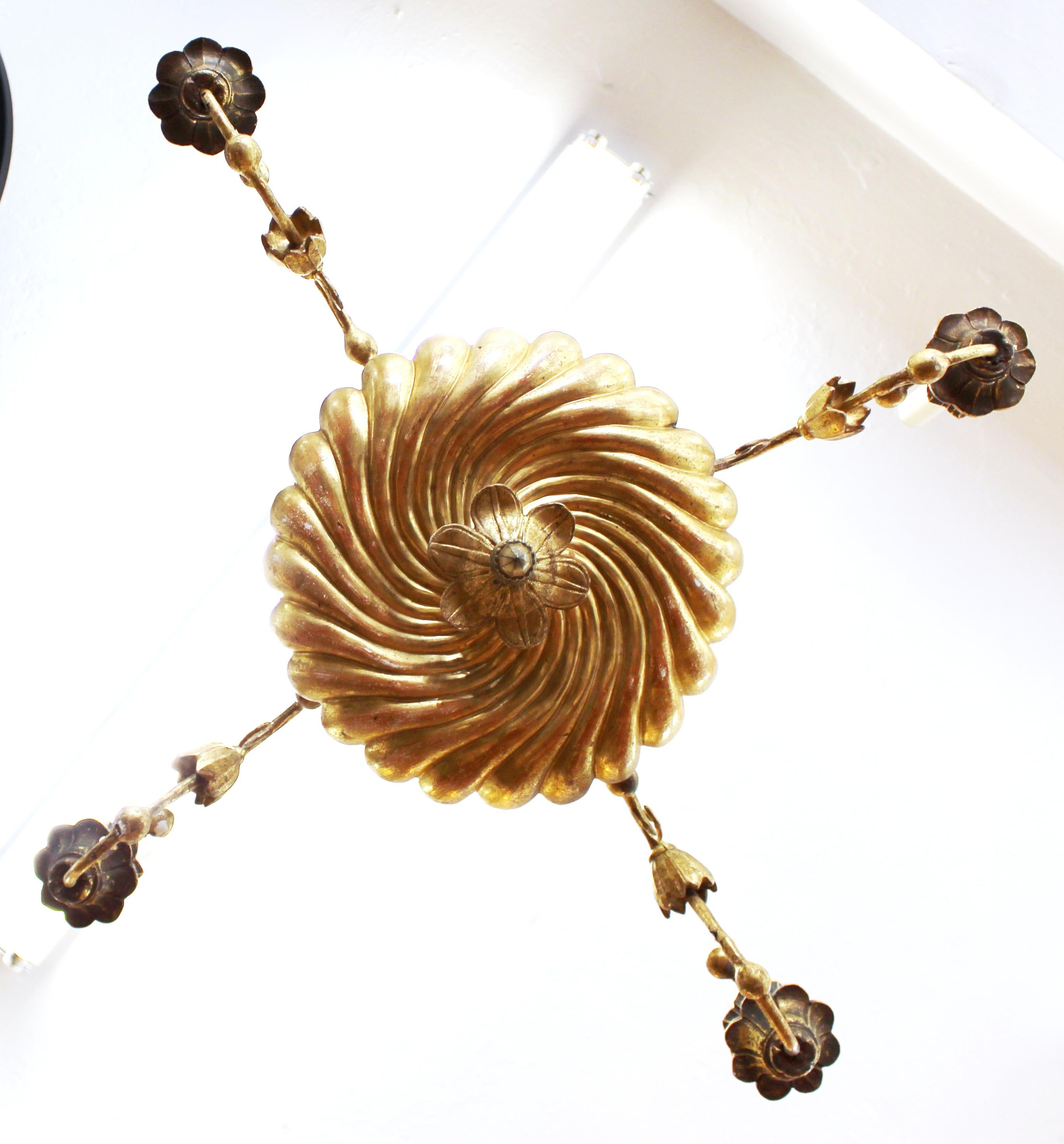Continental Neoclassical Style Giltwood Chandelier 2