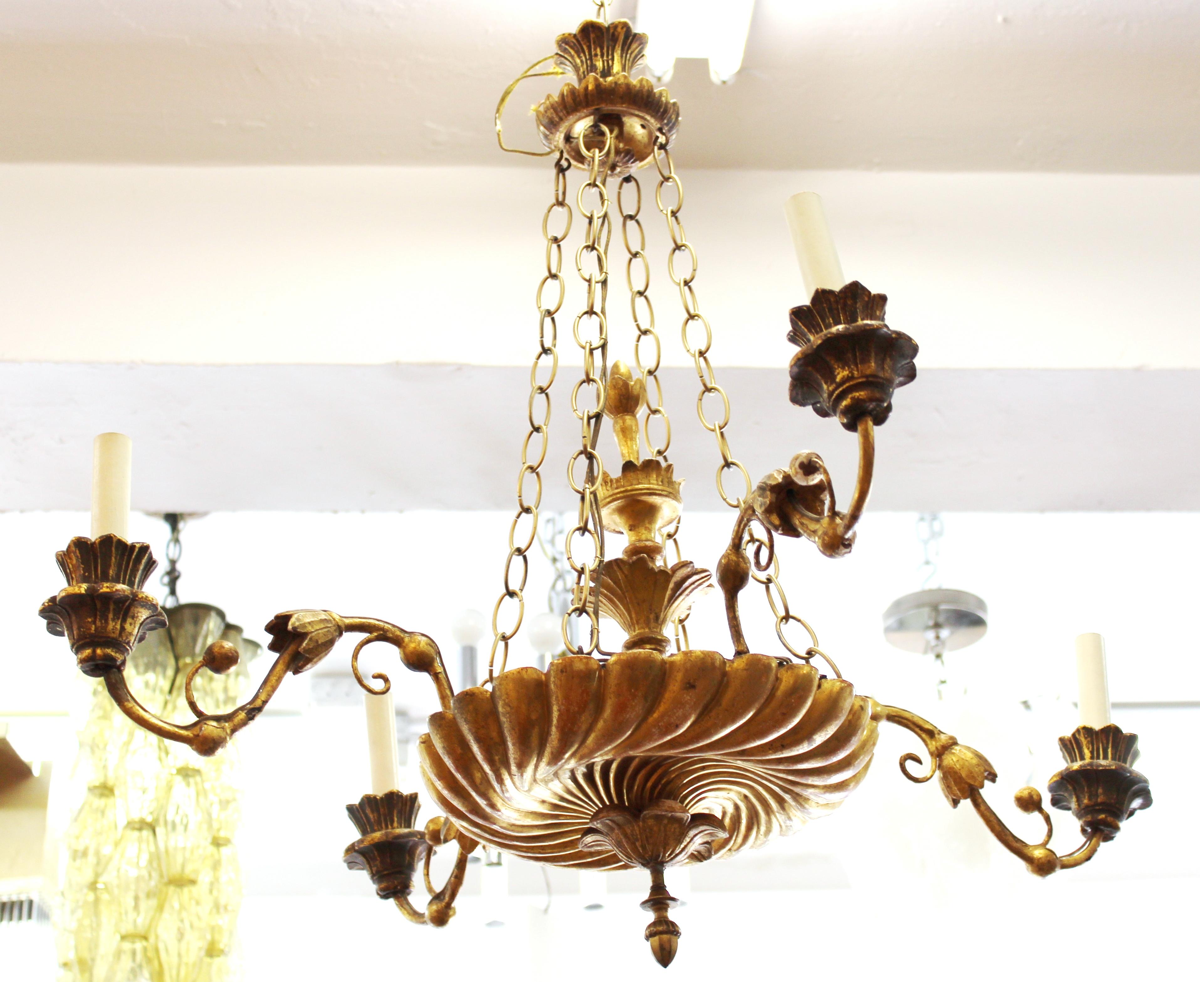 Continental Neoclassical Style Giltwood Chandelier 3