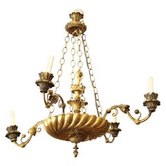 Continental Neoclassical Style Giltwood Chandelier