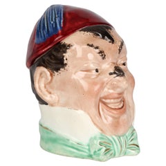 Barattolo per tabacco con coperchio in ceramica maiolica Continental Novelty