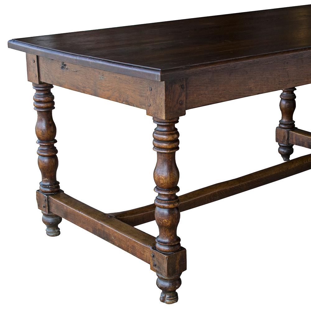 19th Century Continental Oak Refectory Table